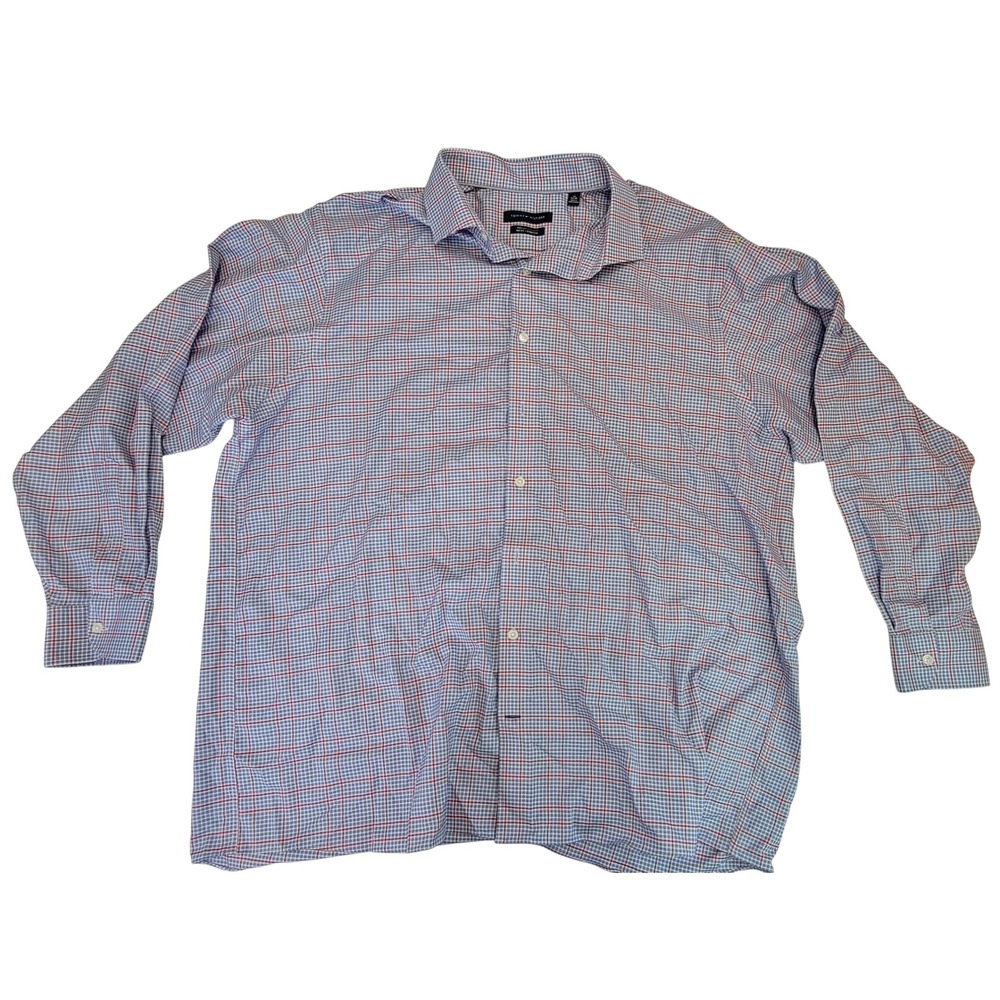 Tommy Hilfiger Men's Big Fit Stretch Long Sleeve Button Down Shirt Size 18-34/35
